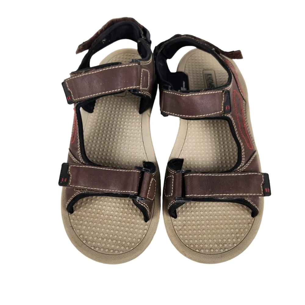 Khombu Brown Adjustable Sandals Men's Size 10